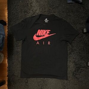Nike Black and Red Short Sleeve Tee